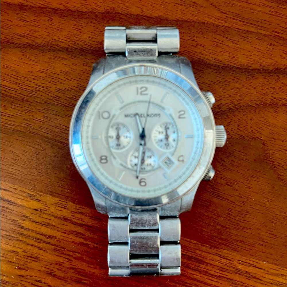 MK Silver Runway Watch